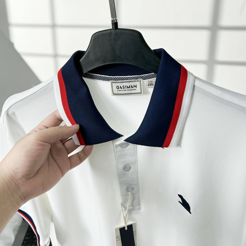 Áo Polo Bigsize Màu Trắng Thêu Gấu Phối cổ 3 màu