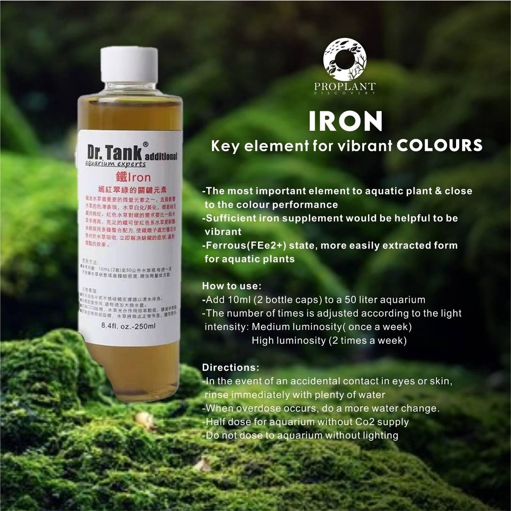 Phân nước Sắt (FE) Dr.Tank Iron cho cây thủy sinh