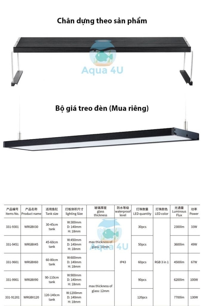Đèn thuỷ sinh Chihiros WRGB 2 giá rẻ chính hãng