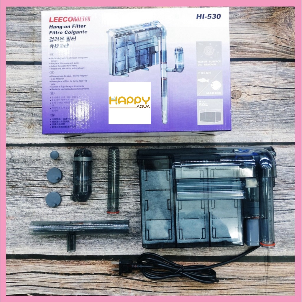 Lọc thác Leecom HI 530 cho bể thủy sinh cá cảnh mini để bàn