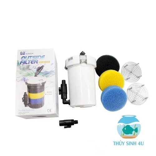 Lọc phụ Sunsun HW 603 vỏ trắng và EW 603 vỏ trong, đẩy đủ bông lọc