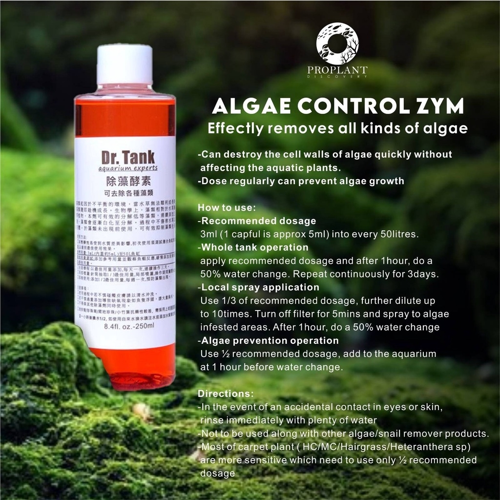 Dung dịch diệt rêu tảo hại Dr.Tank Algae Control Zym