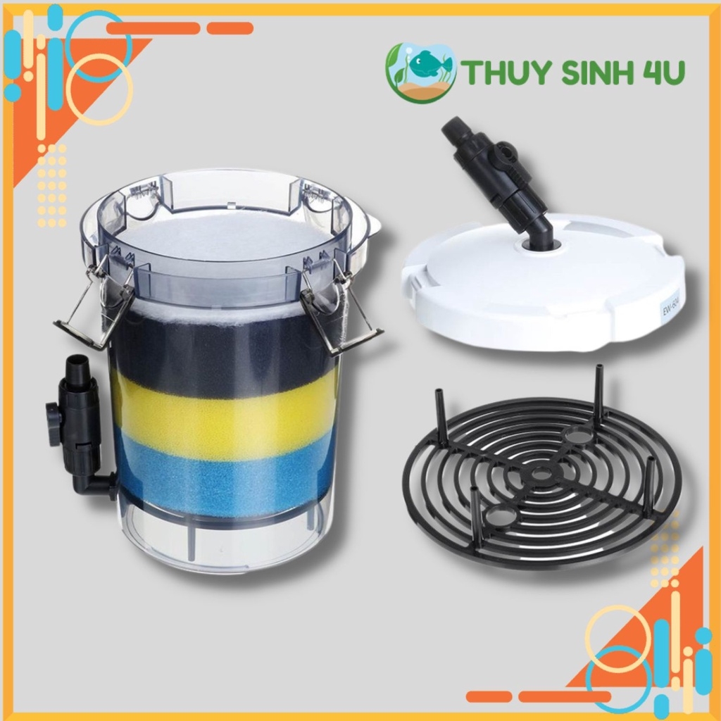 Lọc phụ Sunsun HW 603 vỏ trắng và EW 603 vỏ trong, đẩy đủ bông lọc