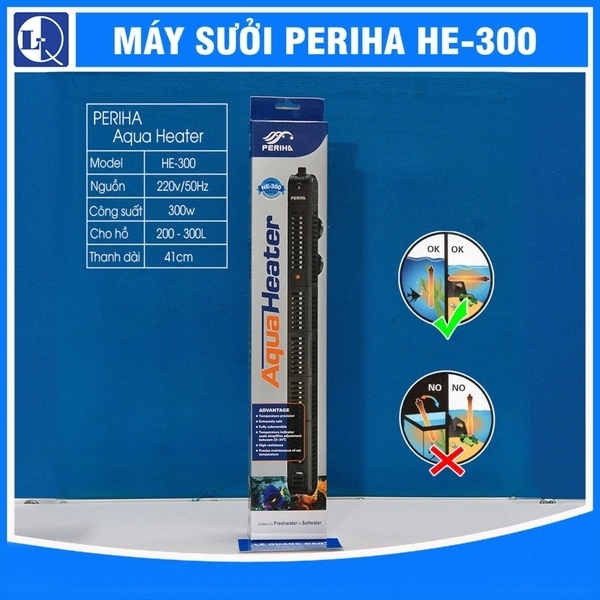 Sưởi Periha HE (Có nhựa bọc) - Sưởi hồ cá chất lượng cao