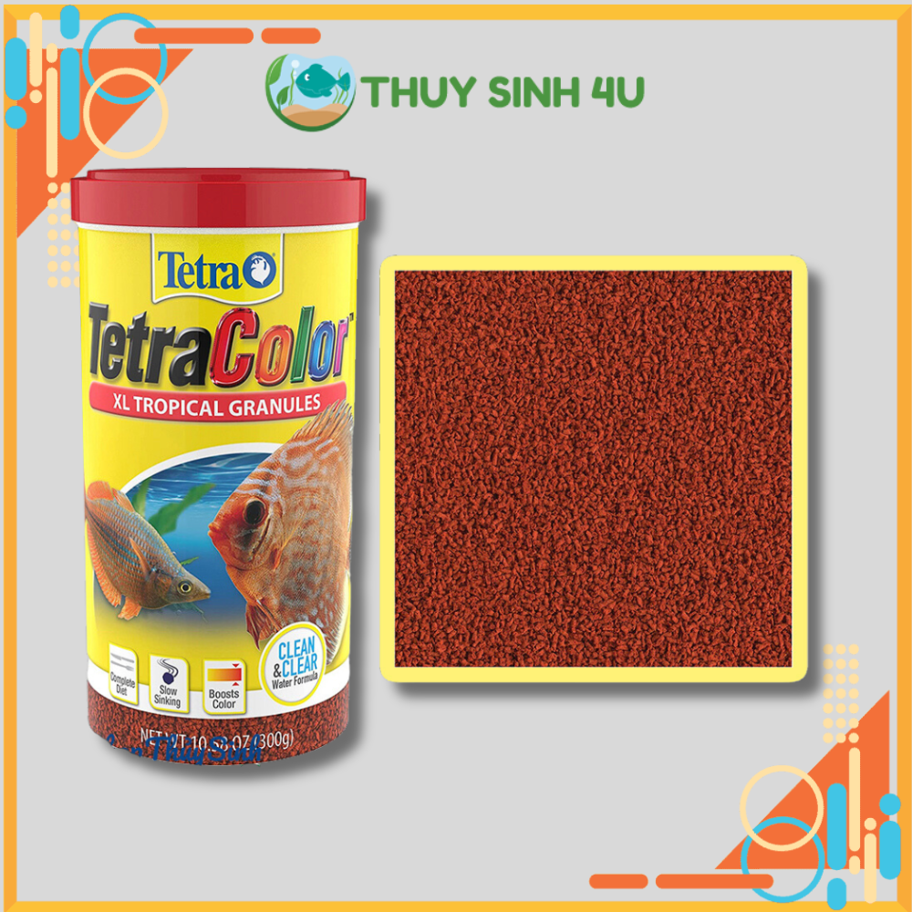 Thức ăn Tetra Color Tropical Granules (Hạt Đỏ - Vàng) nguyên hộp 300g