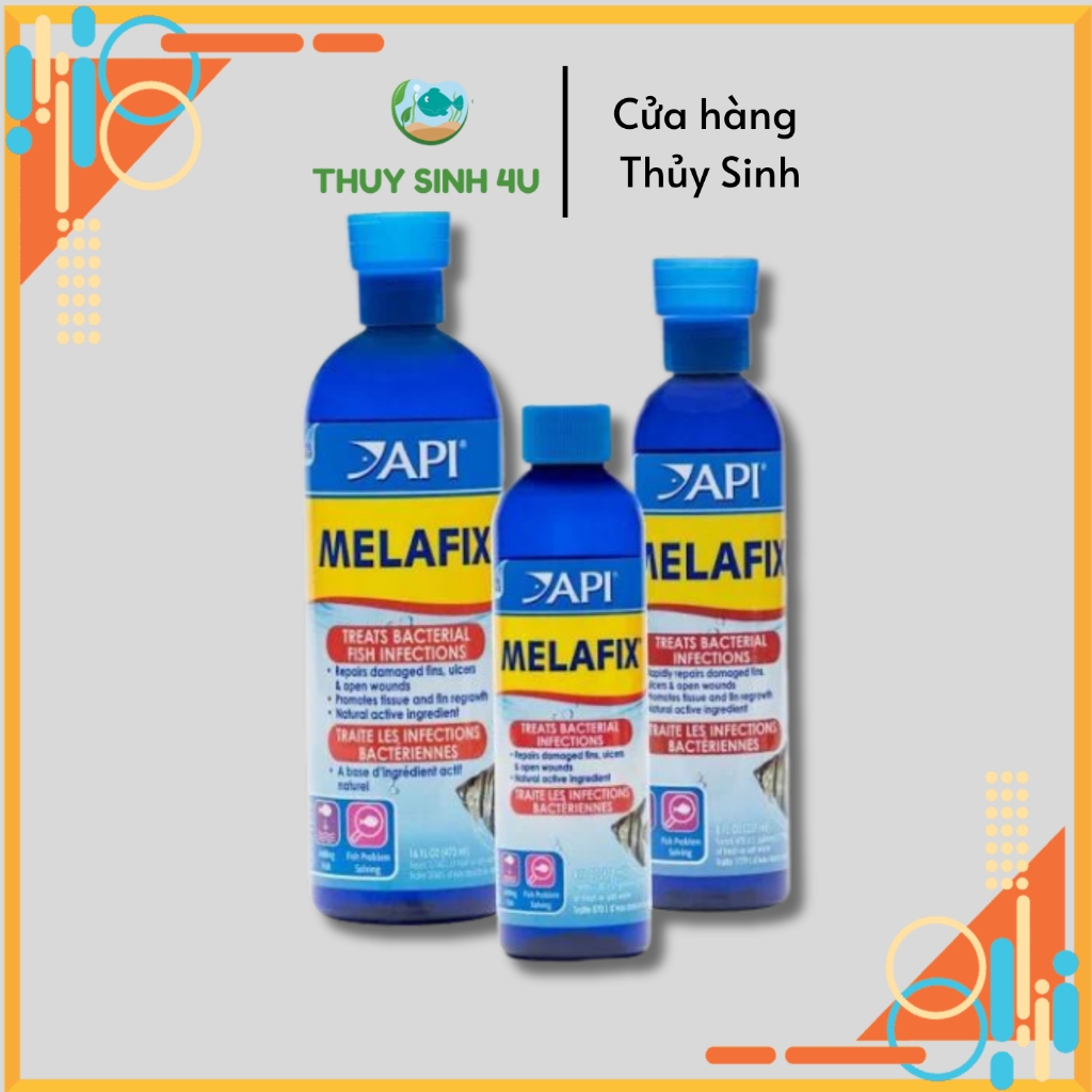 Thuốc API Melafix xử lý bệnh nấm, sát khuẩn và trị ký sinh trùng cá cảnh