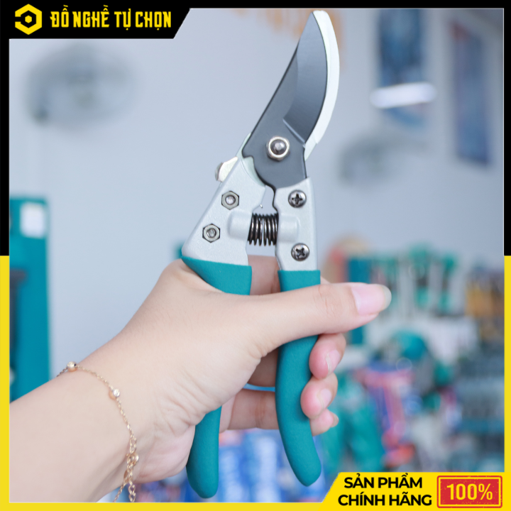 Kéo Cắt Tỉa Cành TOTAL THTP62081 – 8” (205mm) – Lưỡi Thép Carbon Sắc Bén – Tay Cầm Nhôm Bọc PVC – Hàng Chính Hãng Có VAT