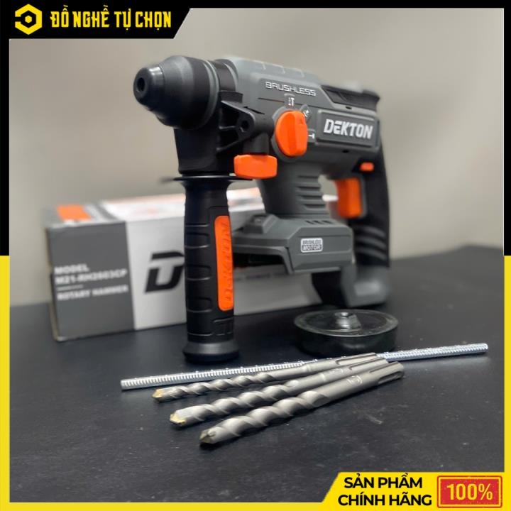 Máy Khoan Búa Pin Dekton M21-RH2603CP – Động Cơ Không Chổi Than – Lực Đập 2.6J – Đầu Kẹp SDS Plus – Hàng Chính Hãng Có VAT