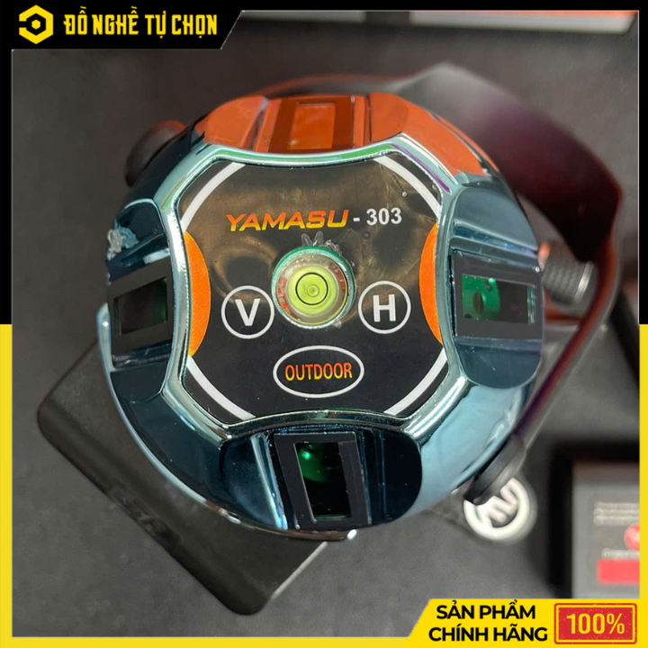 Máy Cân Mực Laser Xanh YAMASU YMS-303PLUS – Điều Khiển Từ Xa – Pin Siêu Lâu – Chính Hãng Có VAT