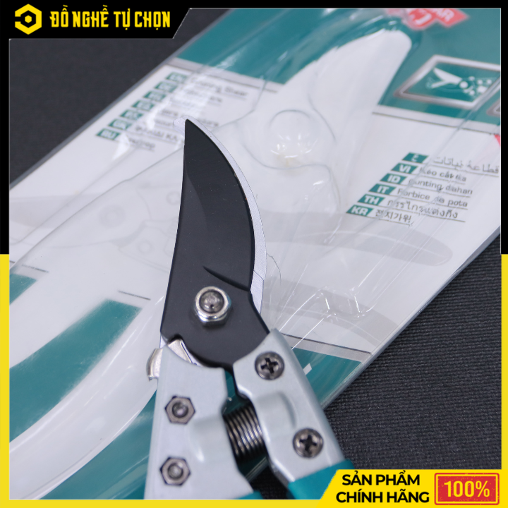 Kéo Cắt Tỉa Cành TOTAL THTP62081 – 8” (205mm) – Lưỡi Thép Carbon Sắc Bén – Tay Cầm Nhôm Bọc PVC – Hàng Chính Hãng Có VAT