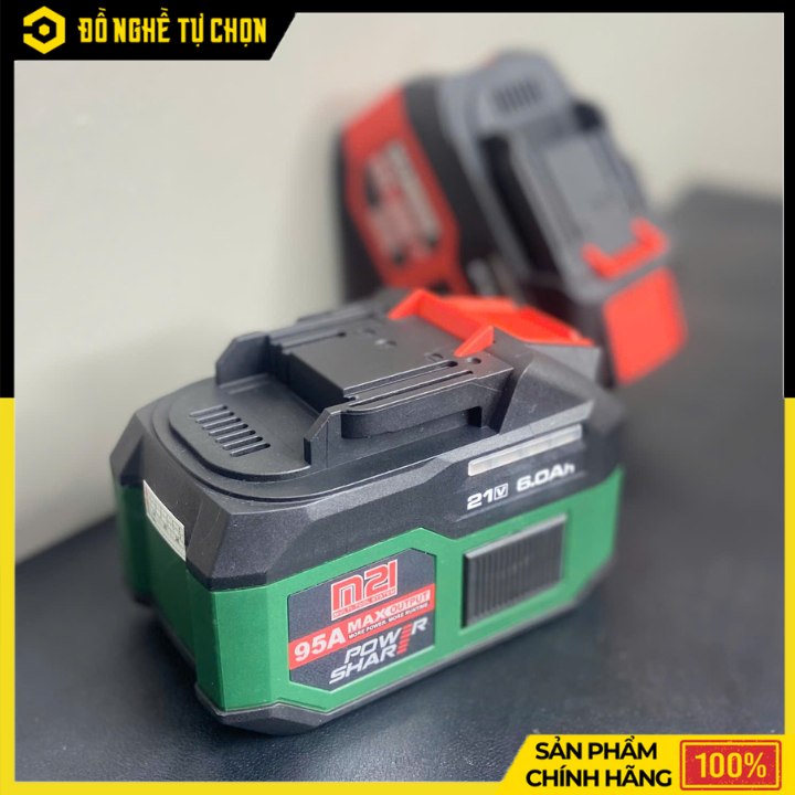 Bộ pin sạc bằng Ion Liti (ắc quy) hiệu DEKTON; Model: M21-B6095PRO, 21V, 6.0Ah