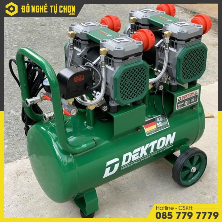 Máy Nén Khí DEKTON DK-AC3950PLUS – 4.0HP – Bình 50L – Lưu Lượng 250L/Phút – Mạnh Mẽ, Êm Ái – Hàng Chính Hãng Có VAT