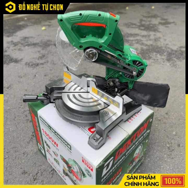 Máy Cắt Nhôm Dây Curoa 255mm Dekton DK-CN250CR – 1800W – Truyền Động Êm – Hàng Chính Hãng Có VAT