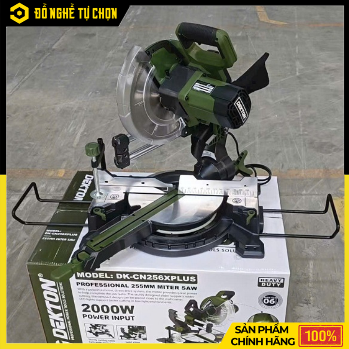 Máy Cắt Nhôm Trượt Dekton DK-CN256XPLUS – 2000W – Lưỡi 255mm 120 Răng – Có Laser Soi Đường Cắt – Hàng Chính Hãng Có VAT