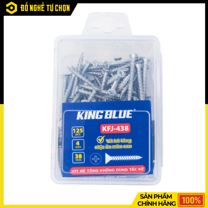 Vít Bê Tông Không Dùng Tắc Kê King Blue KFJ-438 – Bám Chắc, Thi Công Nhanh, Chịu Lực Tốt | Hàng Chính Hãng, Có VAT