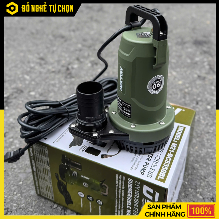 Máy Bơm Chìm Dùng Pin Dekton M21-BC5350BL – 21V – Lưu Lượng 90 Lít/Phút – An Toàn, Tiện Dụng, Hàng Chính Hãng Có VAT