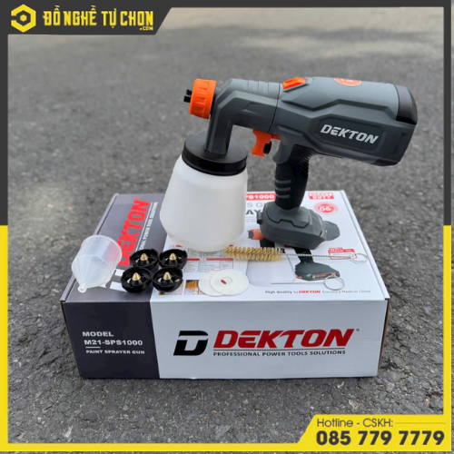Súng phun sơn hoạt động bằng pin hiệu DEKTON, Model:M21-SPS1000