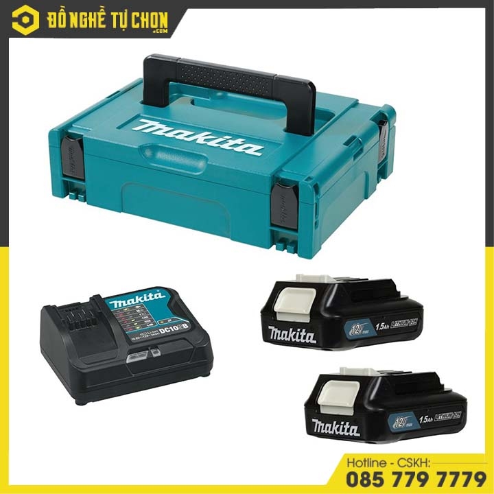 Bộ Pin Sạc Makita 12V Max MKP1SY122 (BL1016*2 - DC10SB) 197652-7