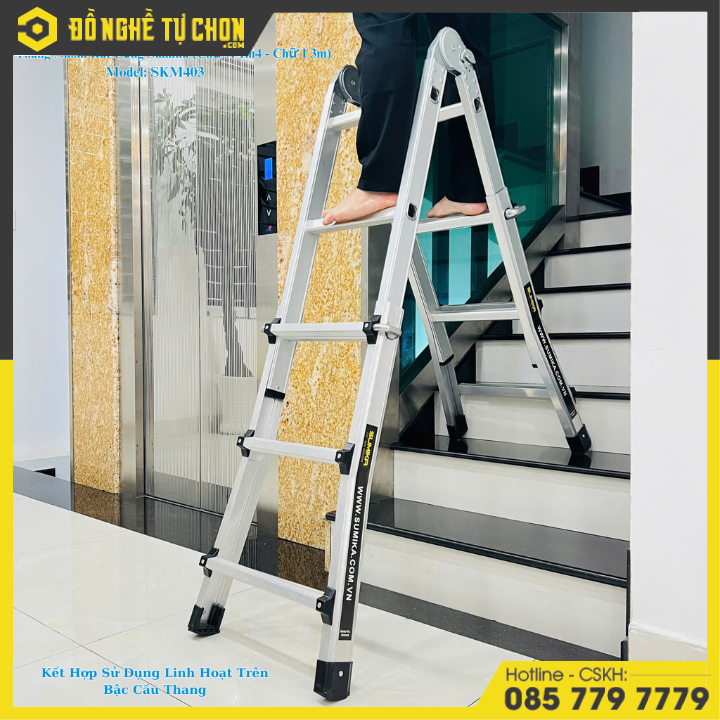 Thang Nhôm Trượt Chữ A SUMIKA SKM403