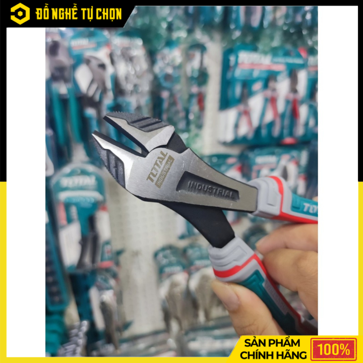 Kìm Cắt Chéo Đầu Cao Cấp Total THT27816S 200mm – Lưỡi Sắc Bén, Cắt Mạnh Mẽ, Cầm Êm Tay | Hàng Chính Hãng, Có VAT