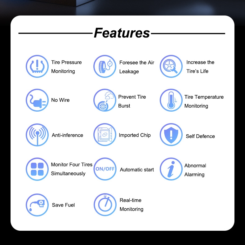 Cảm Biến Áp Suất Lốp Ô Tô TPMS Cao Cấp CareUD T882 (2 phiên bản, Gắn Trong hoặc Gắn Ngoài)