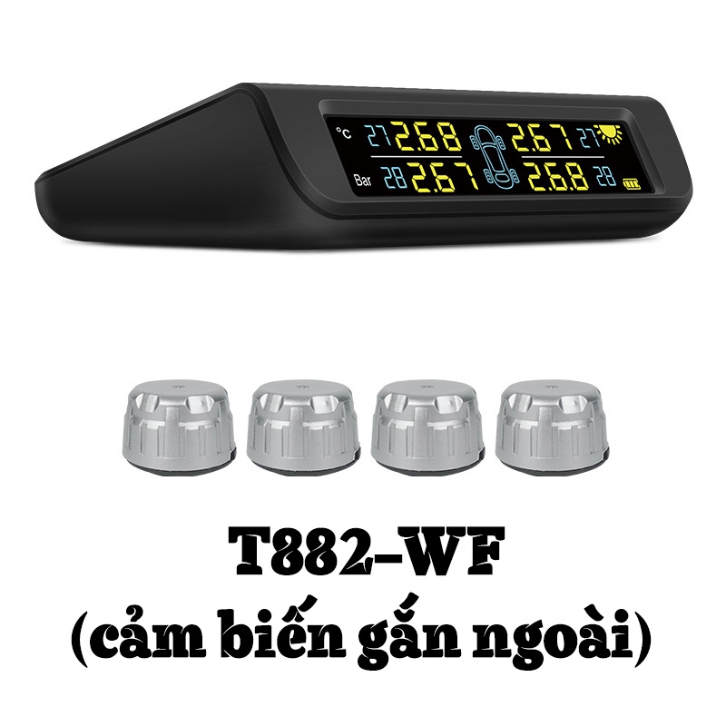 Cảm Biến Áp Suất Lốp Ô Tô TPMS Cao Cấp CareUD T882 (2 phiên bản, Gắn Trong hoặc Gắn Ngoài)