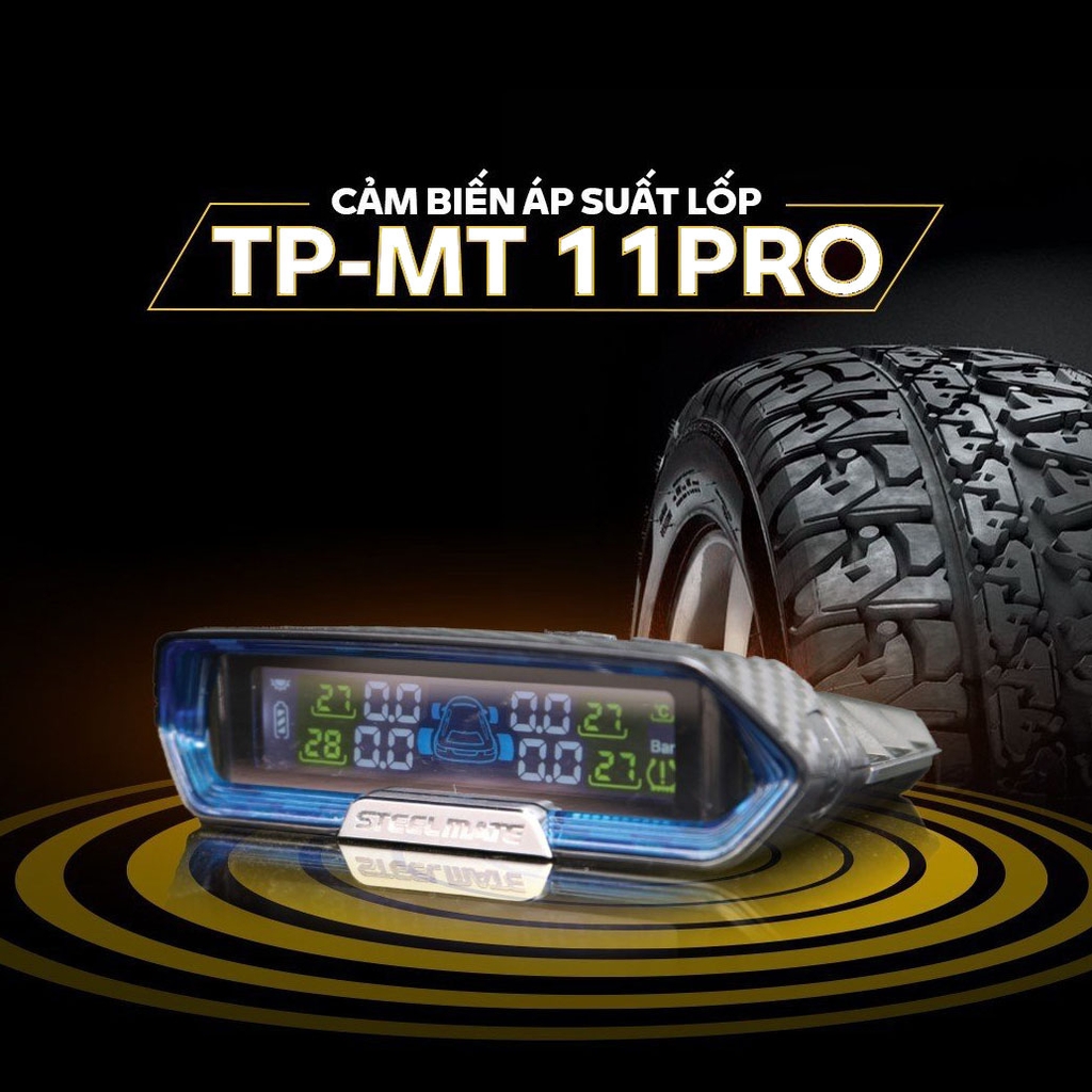 Cảm Biến Áp Suất Lốp ÔTô TPMS Cao Cấp STEELMATE TP-MT11 PRO (Cảm Biến Gắn Trong) - Hàng Chính Hãng