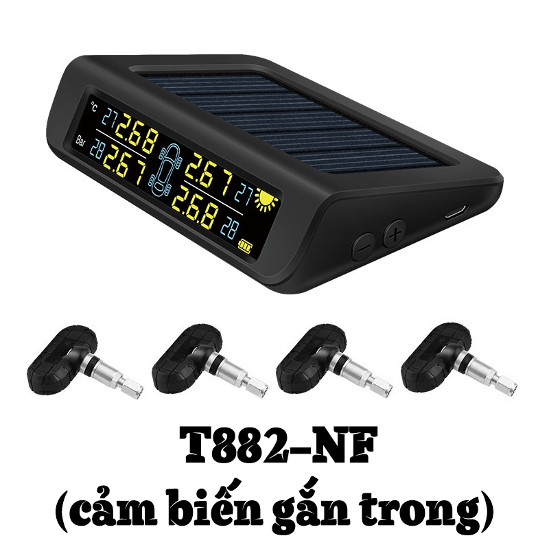 Cảm Biến Áp Suất Lốp Ô Tô TPMS Cao Cấp CareUD T882 (2 phiên bản, Gắn Trong hoặc Gắn Ngoài)
