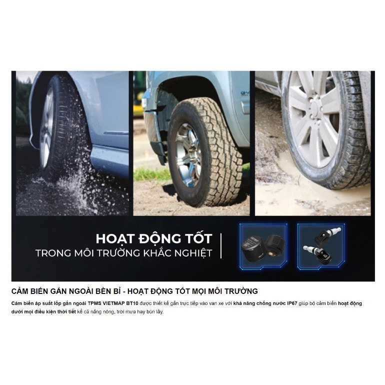 Cảm Biến Áp Suất Lốp Vietmap BT10 Bluetooth 5.0 Kết nối Android Box / Màn Hình Android / Điện Thoại