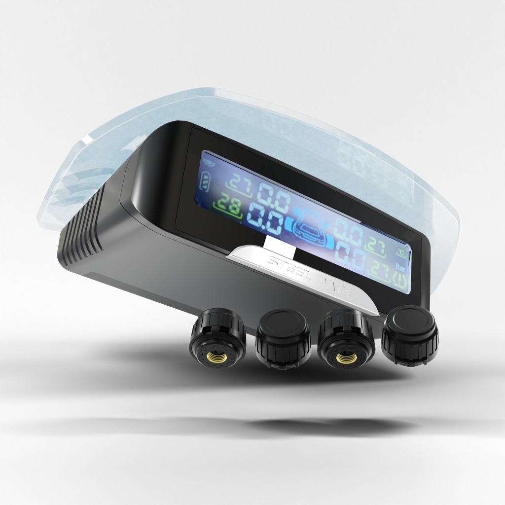 Cảm Biến Áp Suất Lốp Ô Tô STEELMATE TP-S23 Cao Cấp Gắn Van Ngoài (Mẫu Mới 2025, Hàng Chính Hãng)