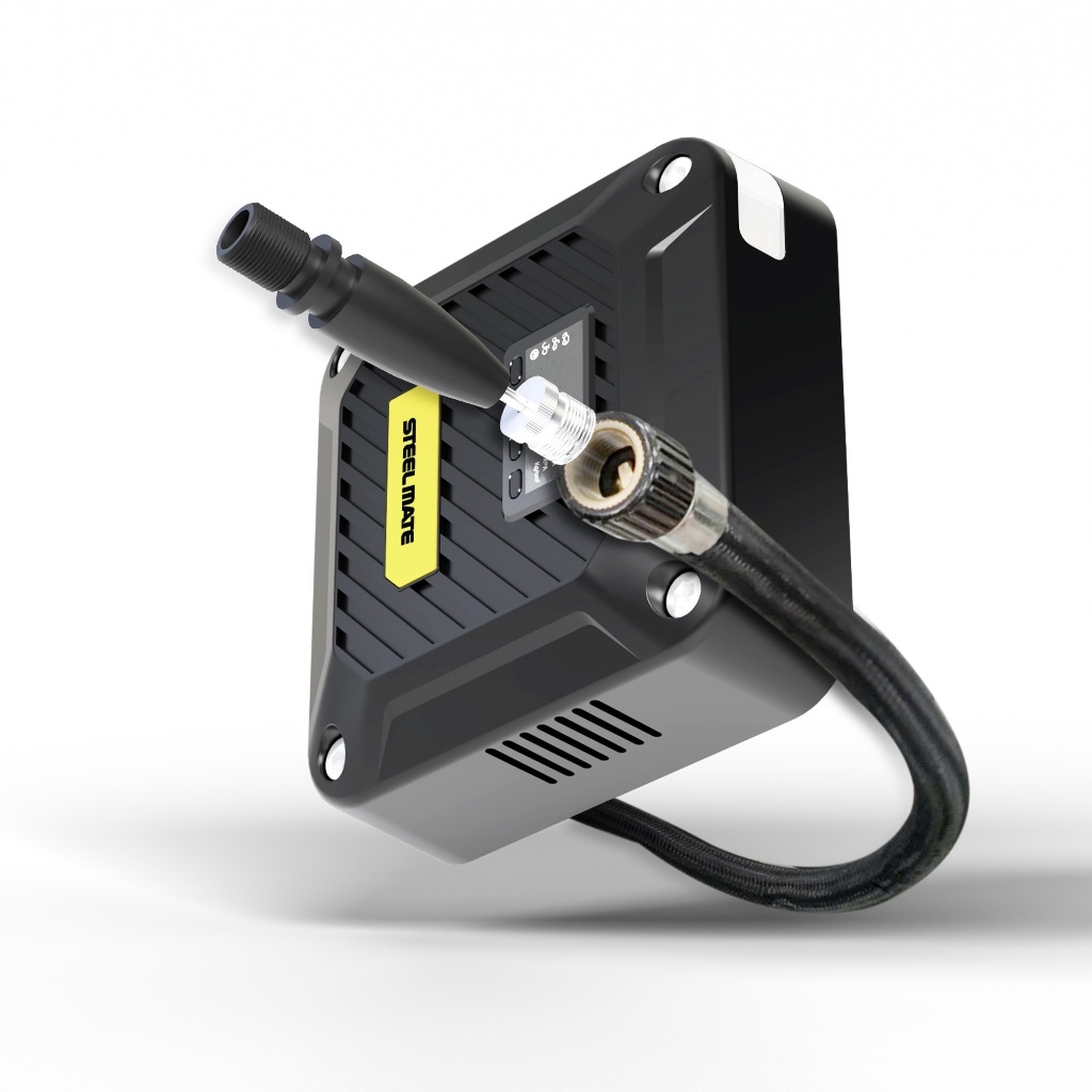 Bơm Lốp Ô Tô Mini STEELMATE T5 Cắm Tẩu 12V, Tự Động Ngắt, Màn Hình Điện Tử, Bảo Hành 2 Năm