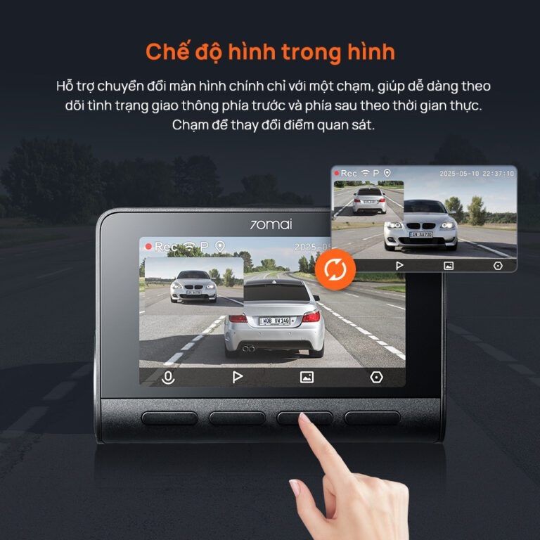 Camera Hành Trình 70mai A800SE Ghi Hình 2 Kênh Trước Sau Chất Lượng 4K UHD HDR (Bản Quốc Tế 2025)