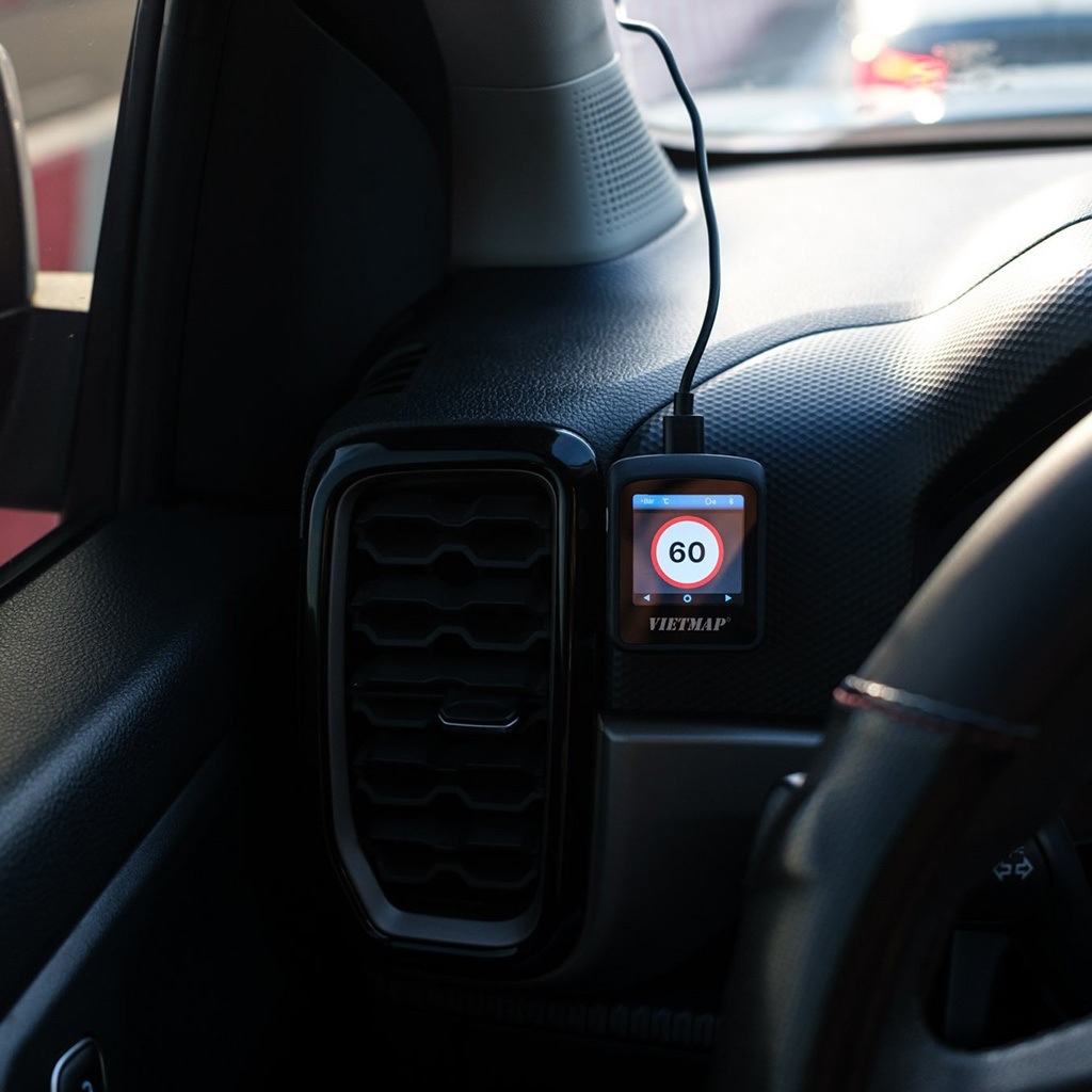 Cảm Biến Áp Suất Lốp TPMS Vietmap TW50 Cảnh Báo Tiếng Việt, Kết Nối Điện Thoại, Màn Hình Android
