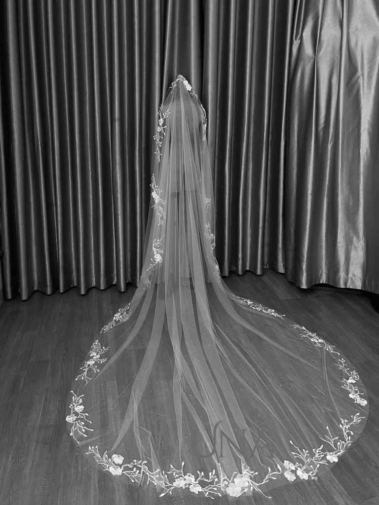 Voan Cài Đầu Cô Dâu V02