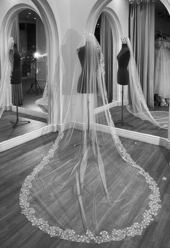 Voan Cài Đầu Cô Dâu V09