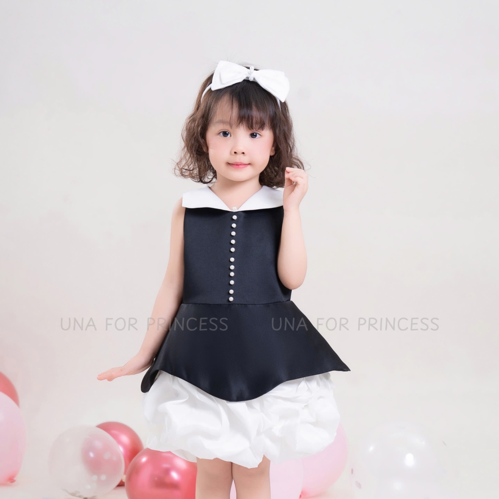 Đầm Công Chúa Dự Tiệc Cao Cấp cho bé gái UNA Royal Bloom phong cách tiểu thư hoàng gia