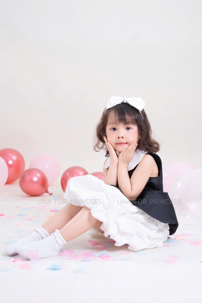 Đầm Công Chúa Dự Tiệc Cao Cấp cho bé gái UNA Royal Bloom phong cách tiểu thư hoàng gia