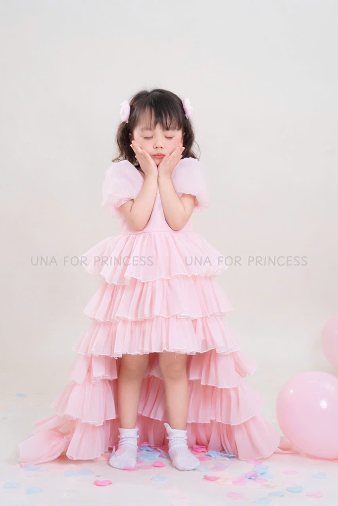 Váy Công Chúa Bé Gái Thiết Kế 2in1 Đuôi Có Thể Tháo Rời - Đầm Dự Tiệc Cao Cấp UNA FOR PRINCESS