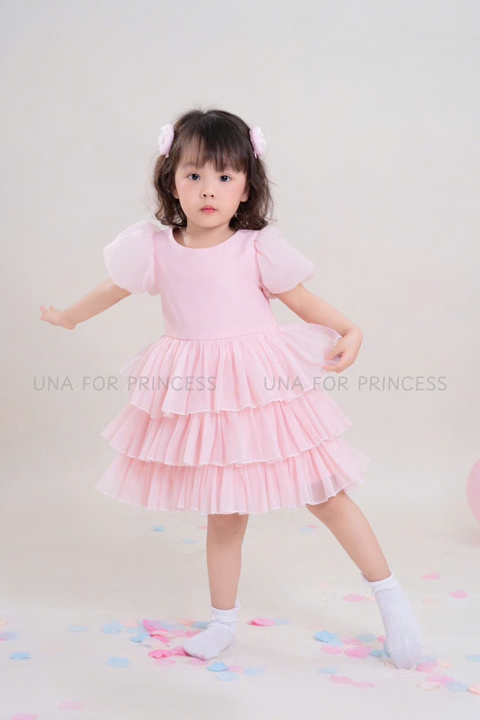 Váy Công Chúa Bé Gái Thiết Kế 2in1 Đuôi Có Thể Tháo Rời - Đầm Dự Tiệc Cao Cấp UNA FOR PRINCESS