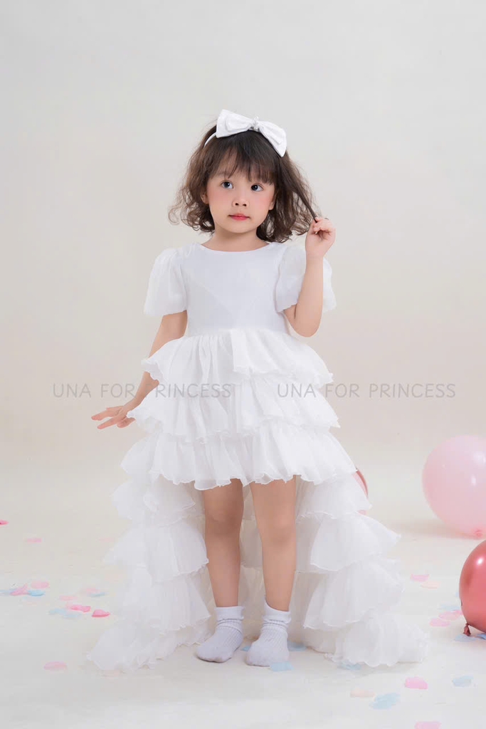 Váy Công Chúa Bé Gái Thiết Kế 2in1 Đuôi Có Thể Tháo Rời - Đầm Dự Tiệc Cao Cấp UNA FOR PRINCESS