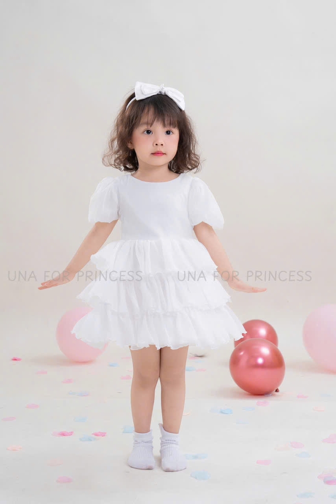 Váy Công Chúa Bé Gái Thiết Kế 2in1 Đuôi Có Thể Tháo Rời - Đầm Dự Tiệc Cao Cấp UNA FOR PRINCESS
