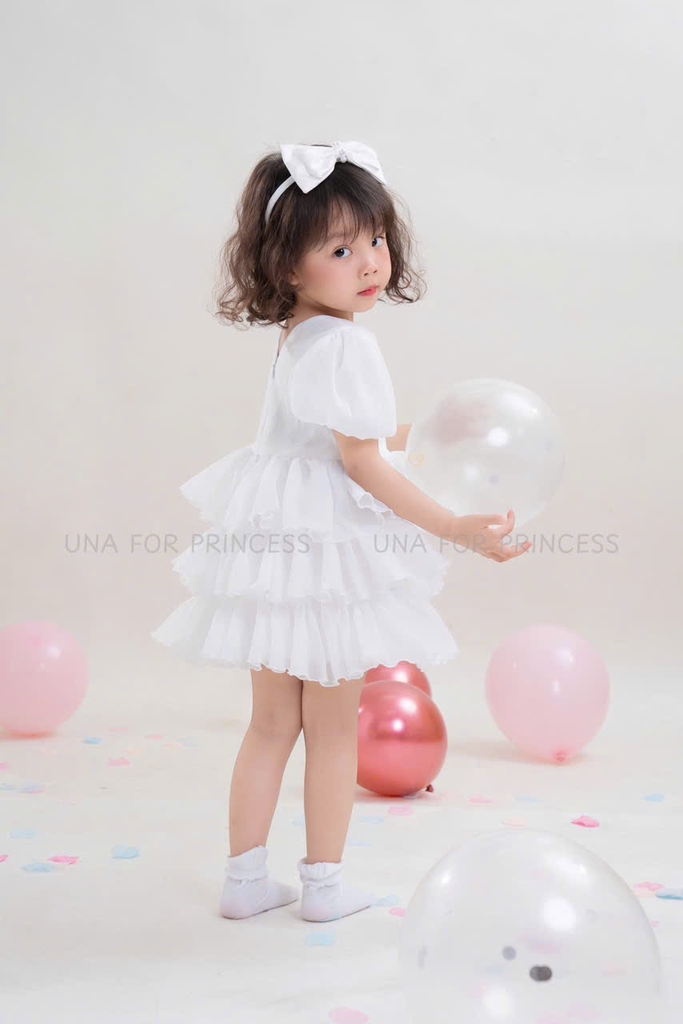 Váy Công Chúa Bé Gái Thiết Kế 2in1 Đuôi Có Thể Tháo Rời - Đầm Dự Tiệc Cao Cấp UNA FOR PRINCESS