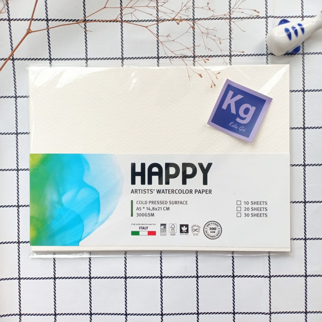 Giấy vẽ màu nước Happy Việt Nam sổ vẽ A4 A5