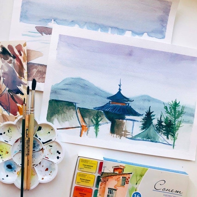 Màu nước Sonnet hãng Neva Palette ( JSC Nevskaya palitra )