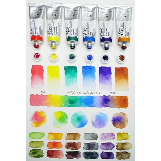 SET 6 Tuýp 15ml màu nước Shinhan PWC Extra Fine