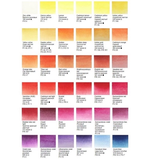 P1 Màu nước White Nights tuýp lẻ 10ml &fullpan nén ~2.5ml