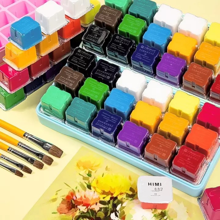 Màu GOUACHE HIMI dạng thạch ( 18/24 màu)