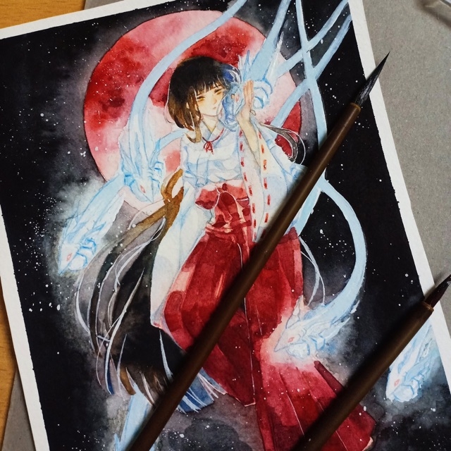 Cọ tỉa lông thú. vẽ chi tiết, màu nước, viết thư pháp Hiệp Cân