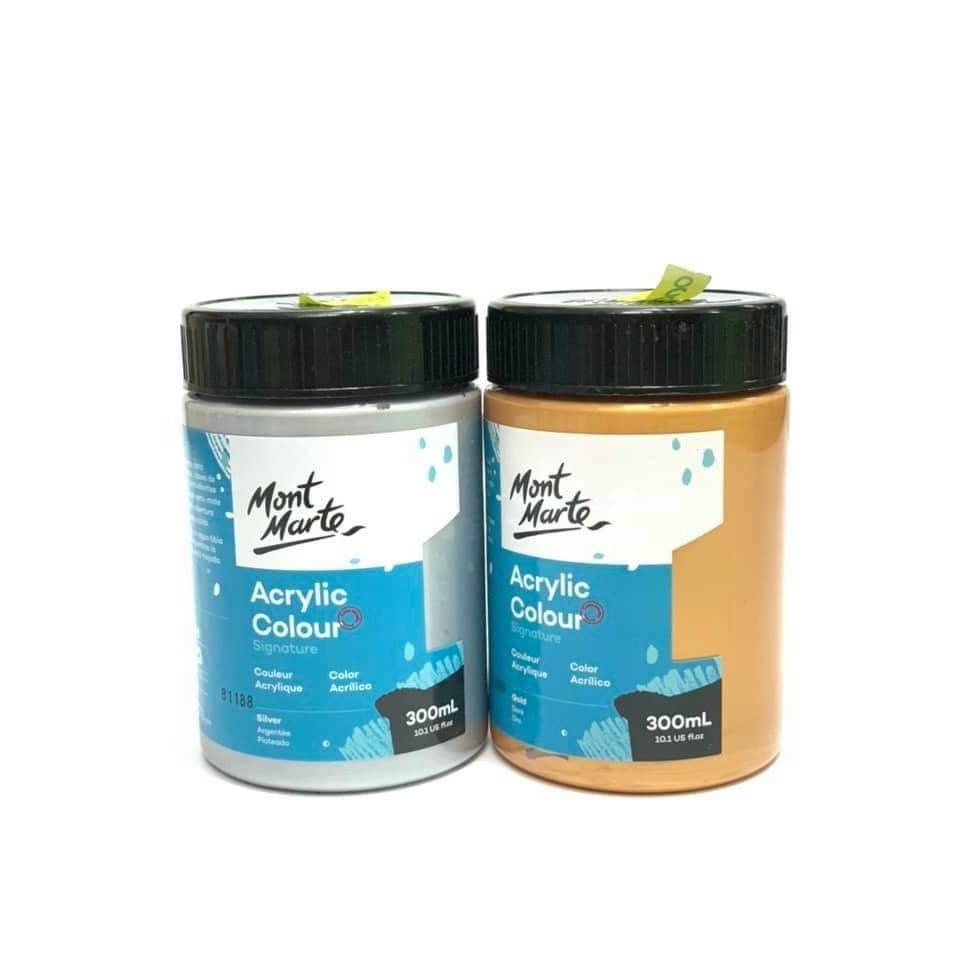 Màu vẽ Acylic Mont Marte 300ml vẽ vải vẽ tường gốm sứ giấy P3