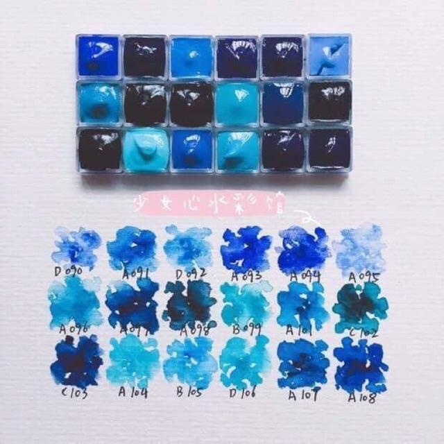 Màu nhũ pocket, màu nước pocket theo tone các hãng